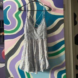 Blue Floral Mini Dress